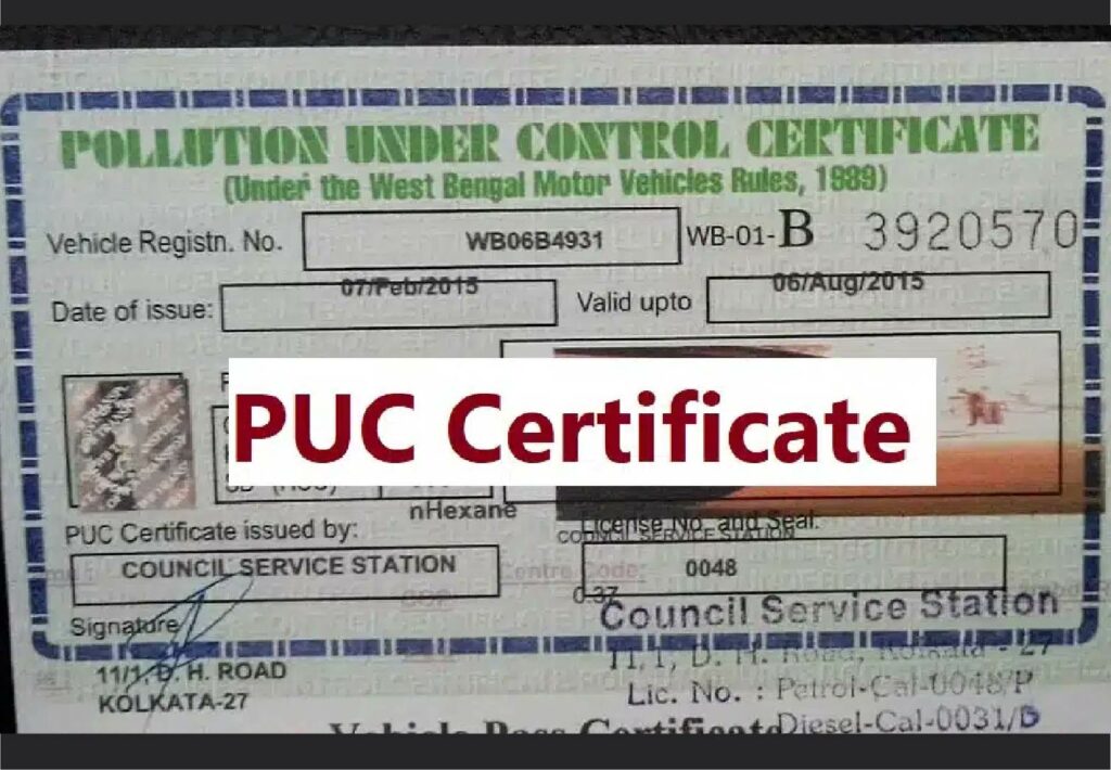 PUC Certificate