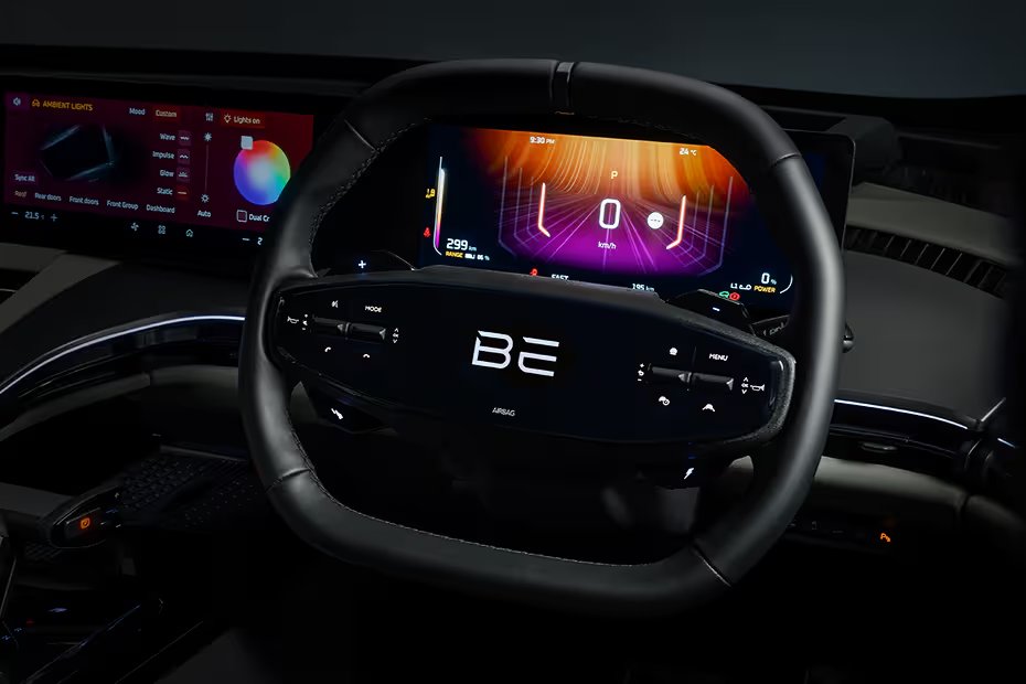 interior mahindra be 6e steering