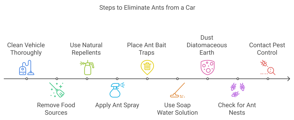 how to get rid of ants in car