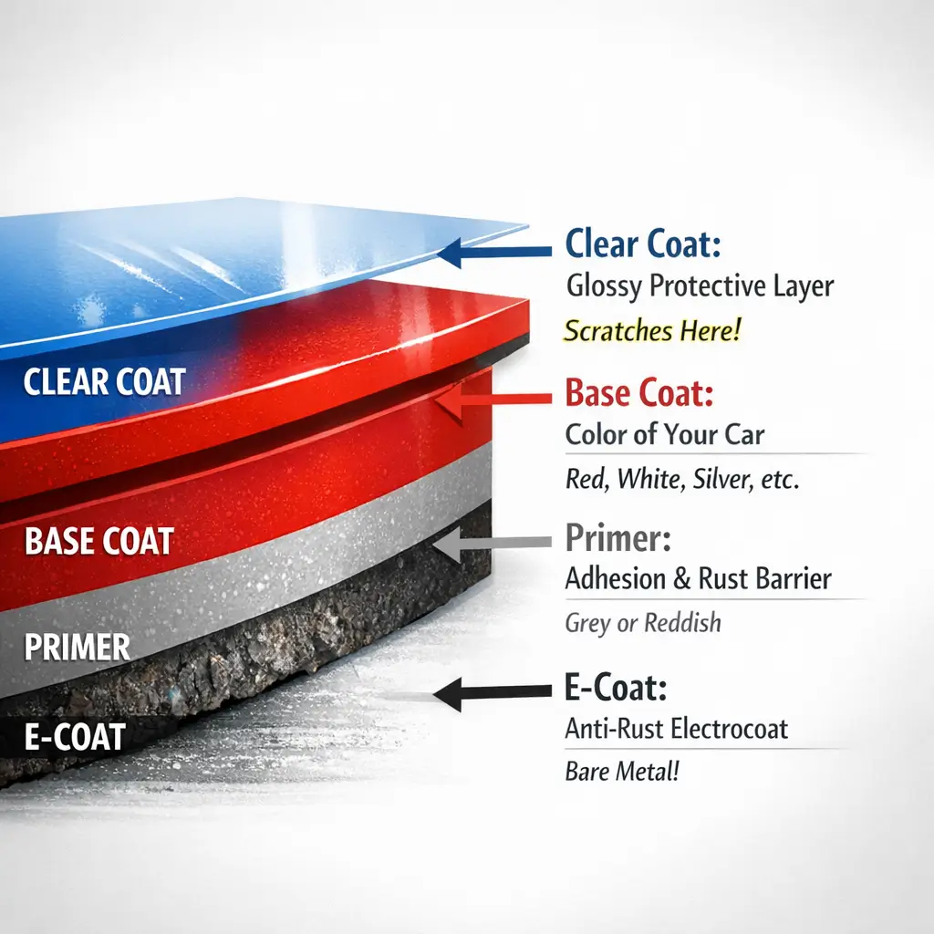 How to Remove Scratches From Your Car 4 paint layer car